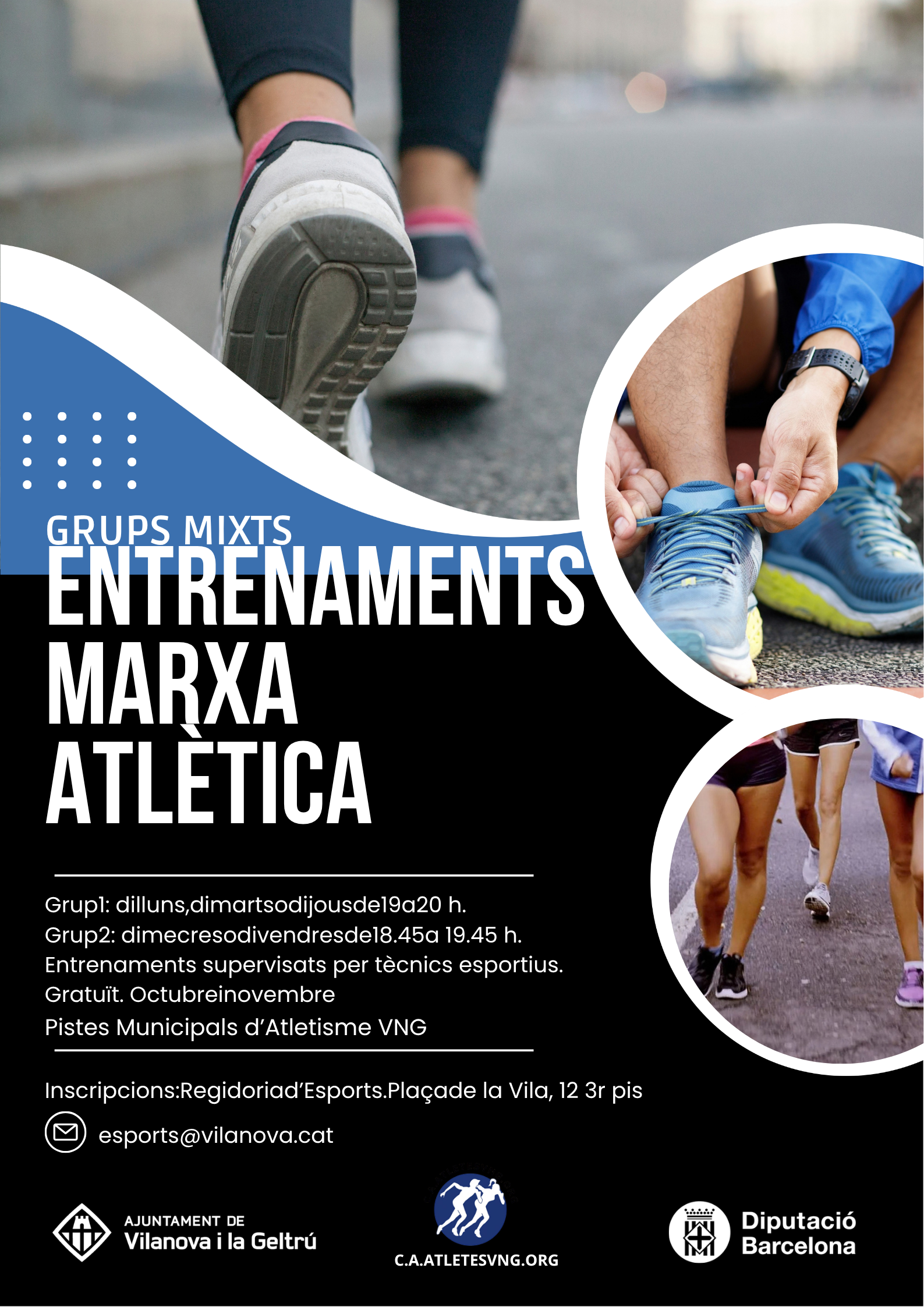 Entrenaments de marxa atlètica en grups mixts